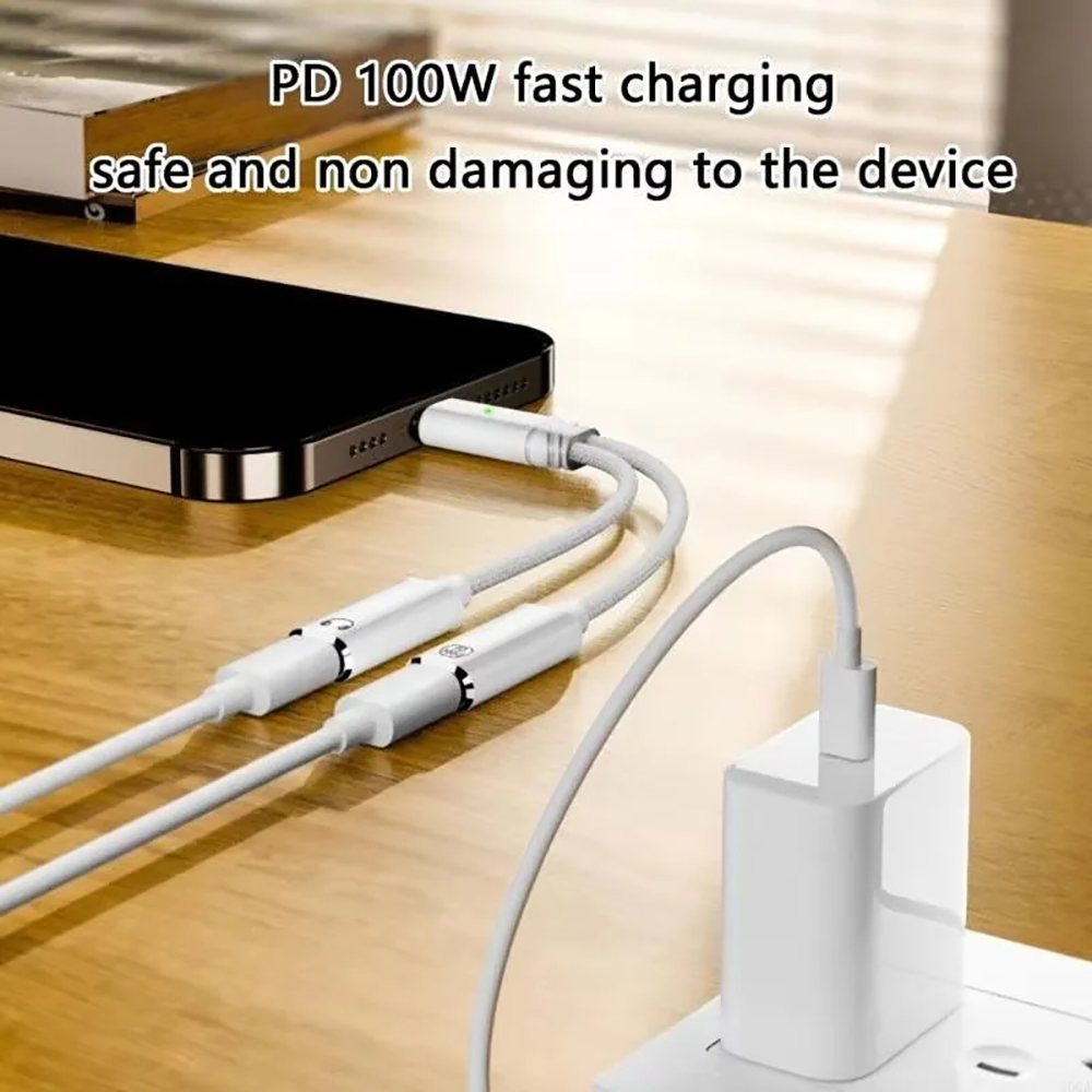USB C Splitter 2 in 1 hoofdtel - Earphone Splitter Jack recensie en prijs