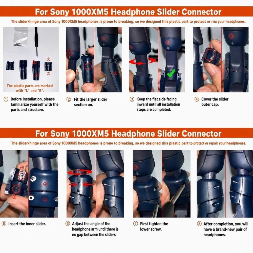 Reparatieset voor de scharnier - Sony Headphone Wh-1000Xm5 recensie en prijs
